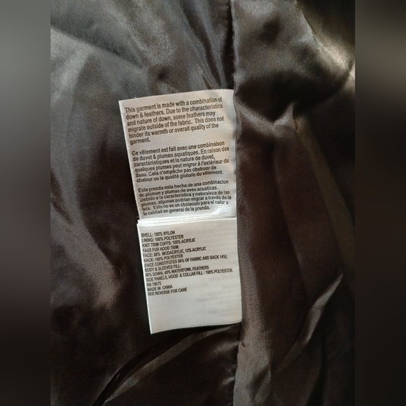 Michael Kors XL Womens Parka Down Filled Brown Quilted Puffer Coat Full Zip - Picture 9 of 9